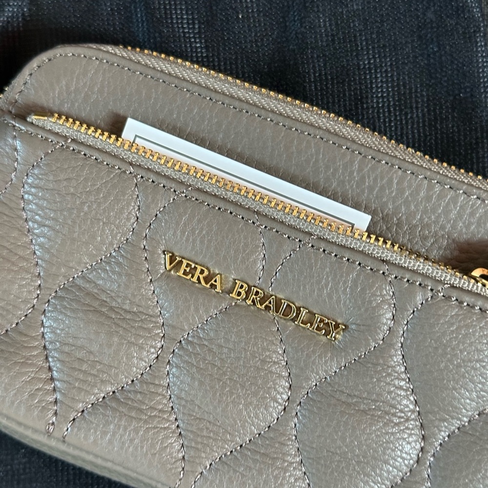 Vera Bradley Taupe Quilted Wallet